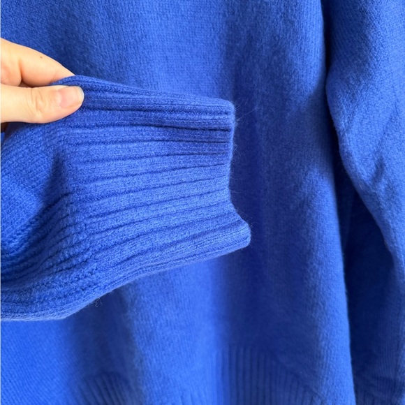 Loft Blue Wool Blend Turtleneck Tunic Sweater Womens M Winter Feminine - Picture 3 of 6